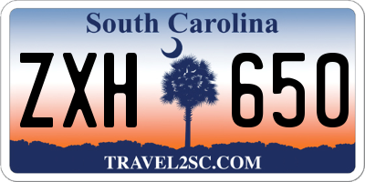 SC license plate ZXH650