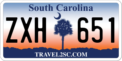 SC license plate ZXH651
