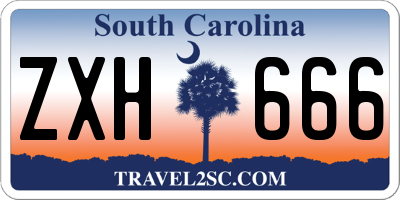 SC license plate ZXH666
