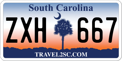 SC license plate ZXH667