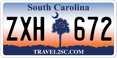 SC license plate ZXH672