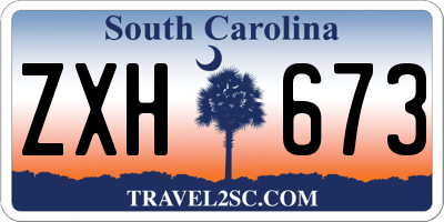 SC license plate ZXH673