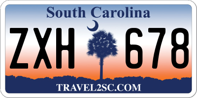 SC license plate ZXH678