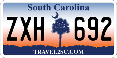 SC license plate ZXH692