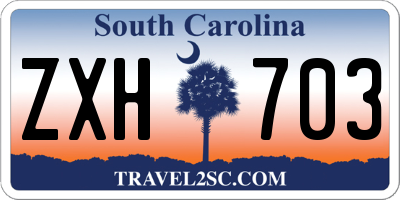 SC license plate ZXH703