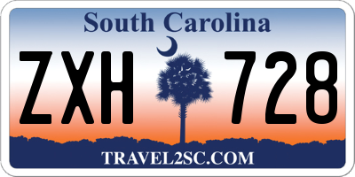 SC license plate ZXH728