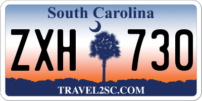 SC license plate ZXH730