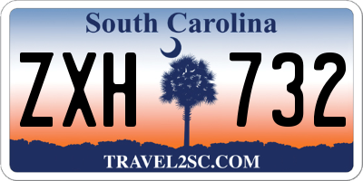 SC license plate ZXH732