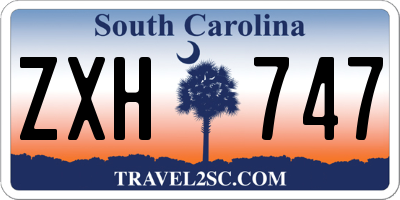 SC license plate ZXH747