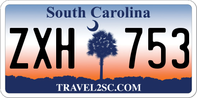 SC license plate ZXH753