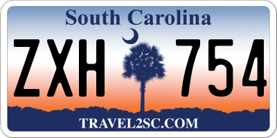 SC license plate ZXH754