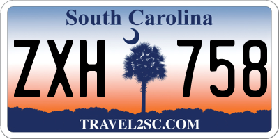 SC license plate ZXH758