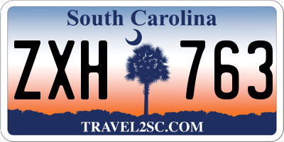 SC license plate ZXH763