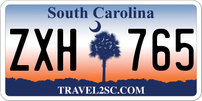 SC license plate ZXH765