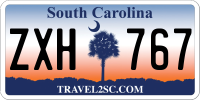 SC license plate ZXH767