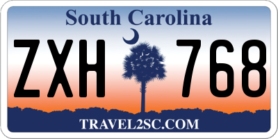 SC license plate ZXH768
