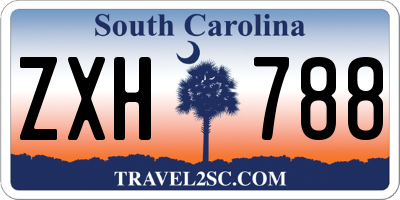SC license plate ZXH788