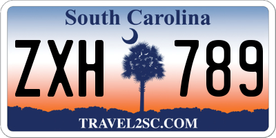 SC license plate ZXH789