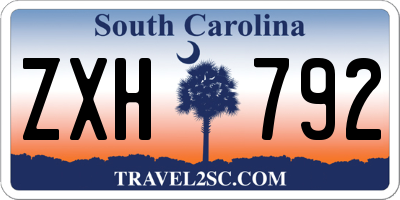 SC license plate ZXH792