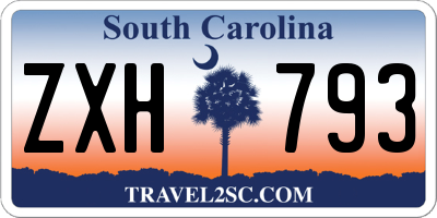 SC license plate ZXH793