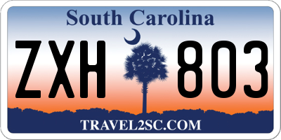 SC license plate ZXH803