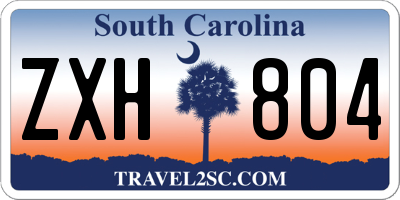 SC license plate ZXH804