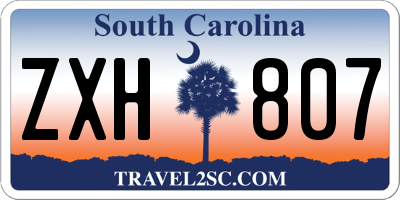 SC license plate ZXH807