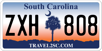 SC license plate ZXH808