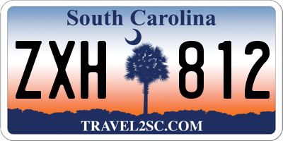 SC license plate ZXH812