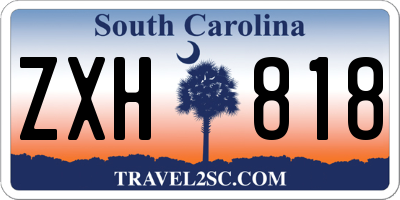 SC license plate ZXH818