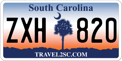 SC license plate ZXH820