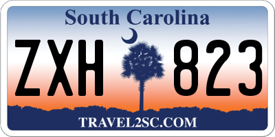 SC license plate ZXH823
