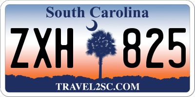 SC license plate ZXH825