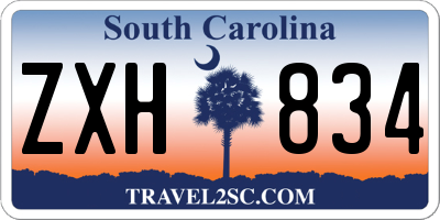 SC license plate ZXH834