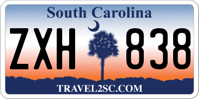 SC license plate ZXH838