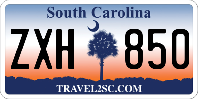SC license plate ZXH850