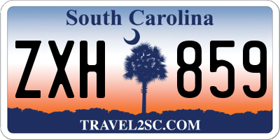 SC license plate ZXH859