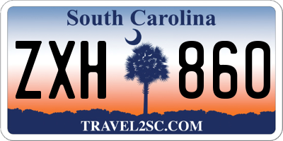 SC license plate ZXH860