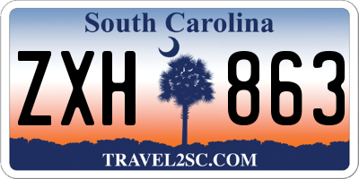 SC license plate ZXH863