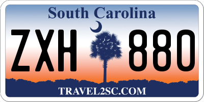 SC license plate ZXH880