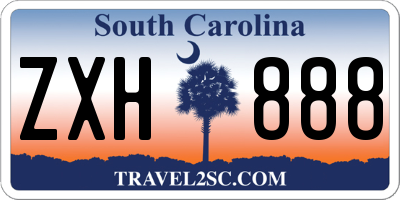 SC license plate ZXH888