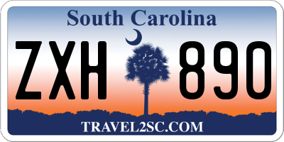 SC license plate ZXH890