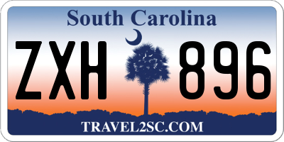 SC license plate ZXH896