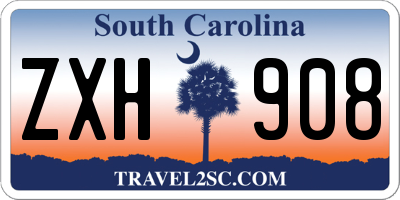 SC license plate ZXH908