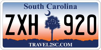 SC license plate ZXH920