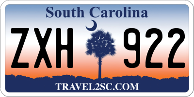 SC license plate ZXH922