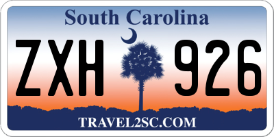 SC license plate ZXH926