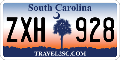 SC license plate ZXH928