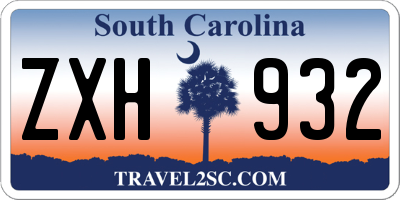 SC license plate ZXH932