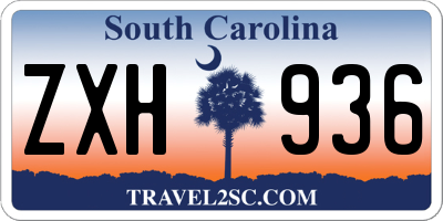 SC license plate ZXH936